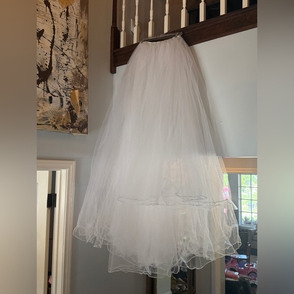 Vintage Dresses & Skirts - Vintage White Bridal Tulle Petticoat Skirt